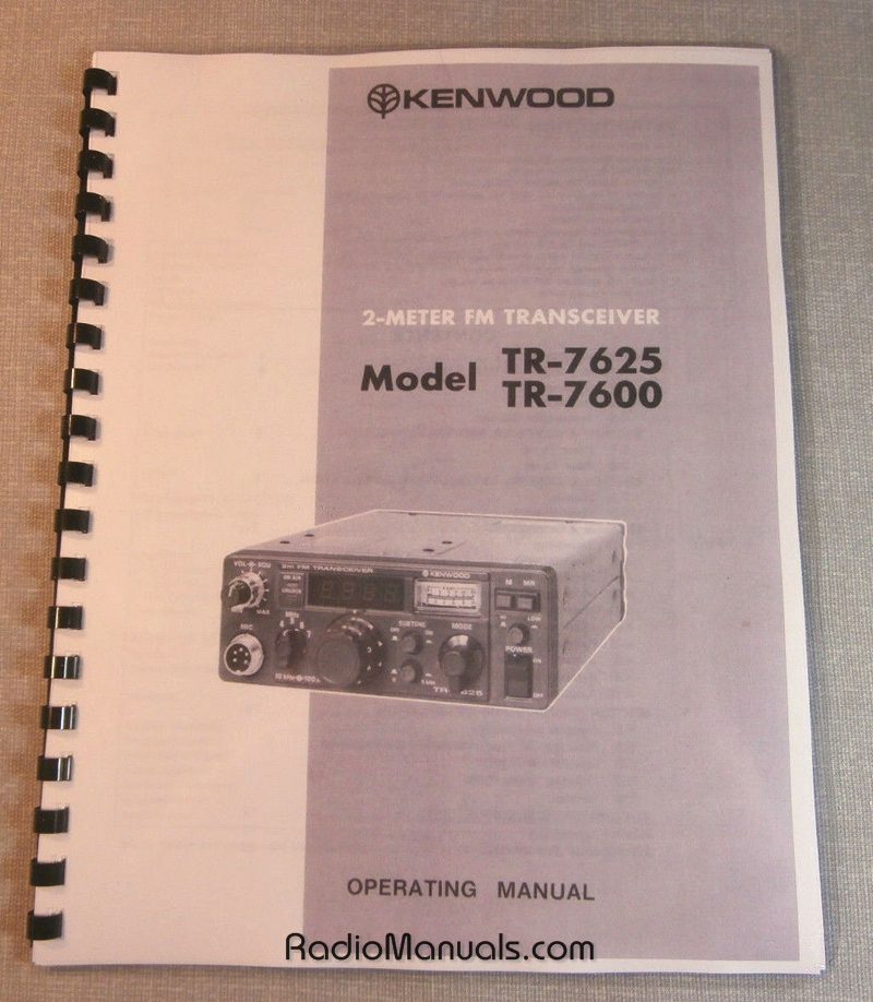 Kenwood TR-7600/7625 Instruction Manual